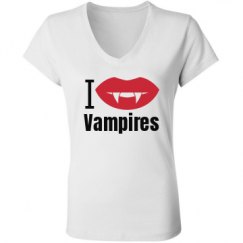 Ladies Slim Fit V-Neck Jersey Tee