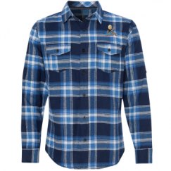 Unisex Long Sleeve Plaid Flannel Shirt