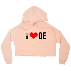 Ladies Relaxed Fit Cropped Fleece Hoodie