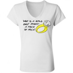 Ladies Slim Fit V-Neck Jersey Tee